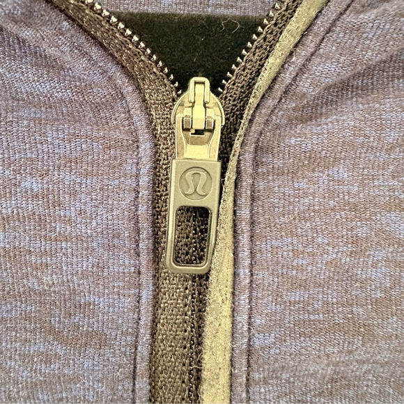 Lululemon Surge Warm 1/2 Zip Heathered Cerulean Blue Sz S EUC - Picture 3 of 9